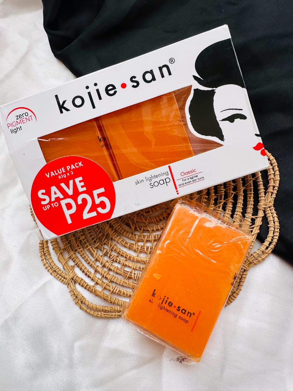 Kojie San Skin Lightening Kojic Acid Soap – Pack of 3 (3×65g)